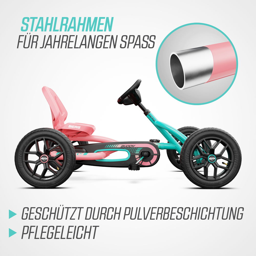 BERG Gokart Buddy Lua türkis/pink 2.0 (Facelift)